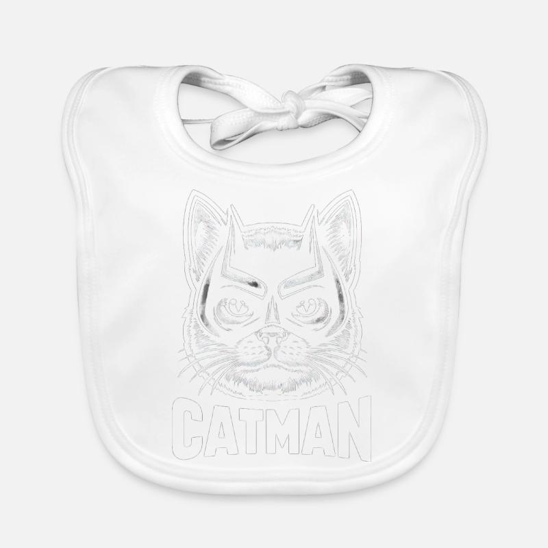 Catman Superheld Katze mit Mask Baby Bio-Lätzchen