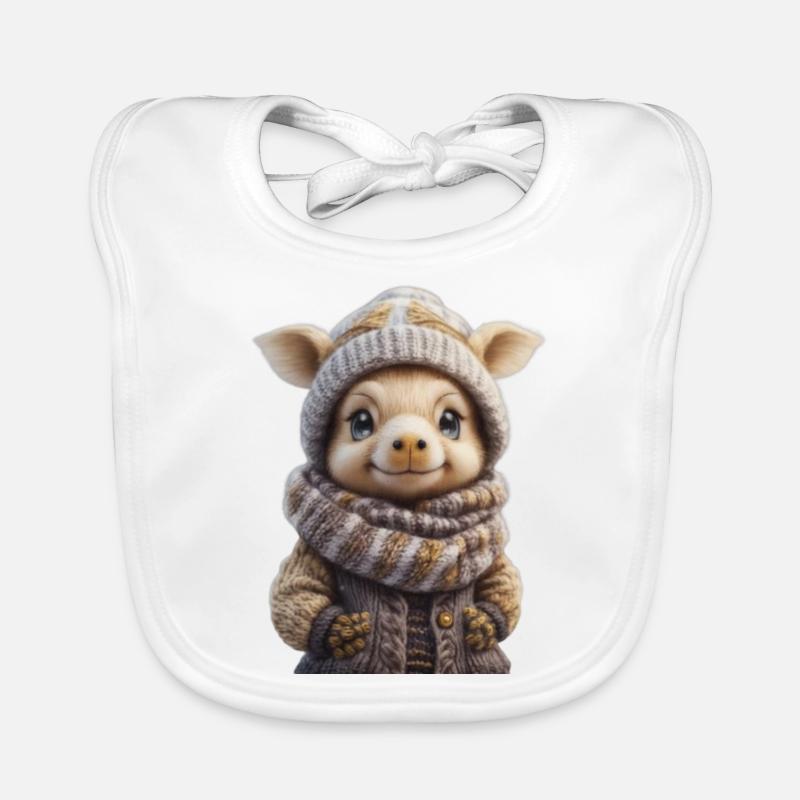 Cute Winter Animal Organic Baby Bibs