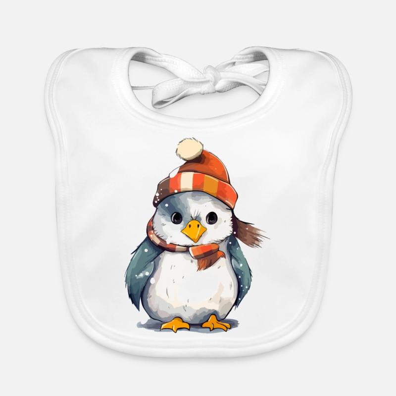 Oki le pingouin de Noël Bavoir bio Bébé