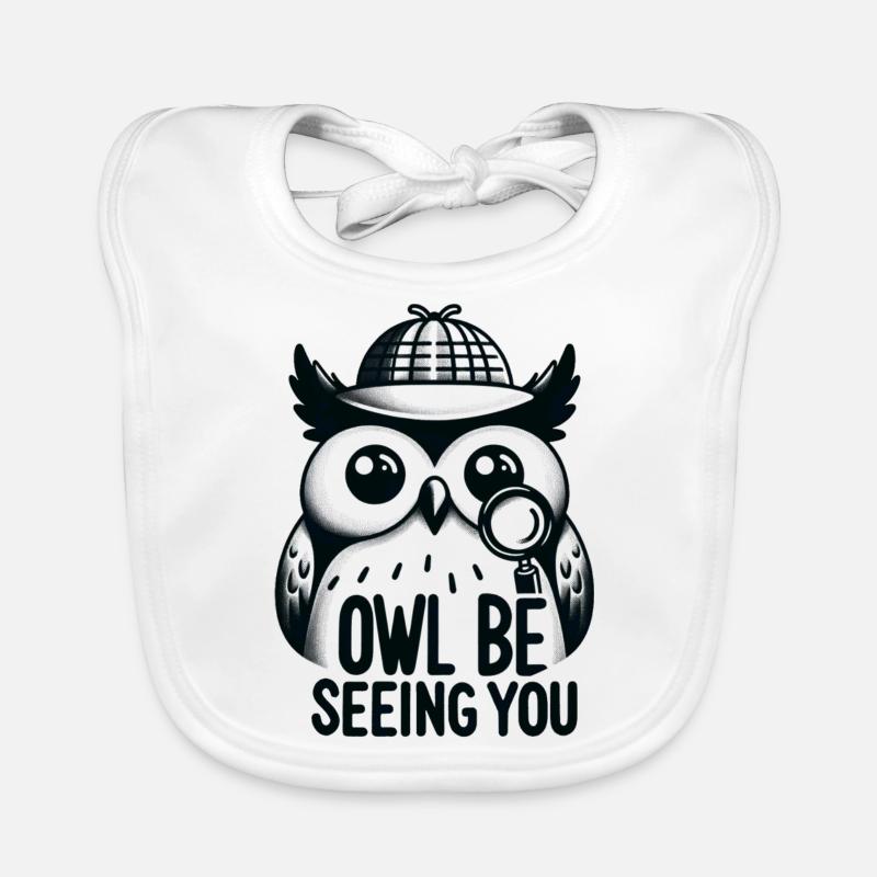 Hibou qui vous voit Bavoir bio Bébé