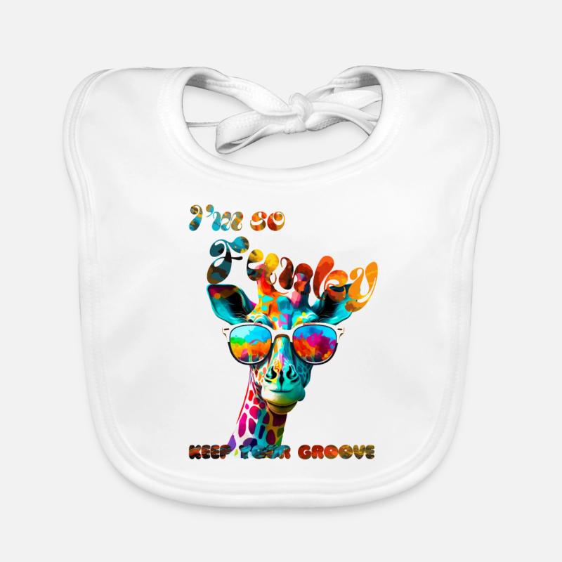 I'm so Funky. Keep your groove. Giraffe Organic Baby Bibs