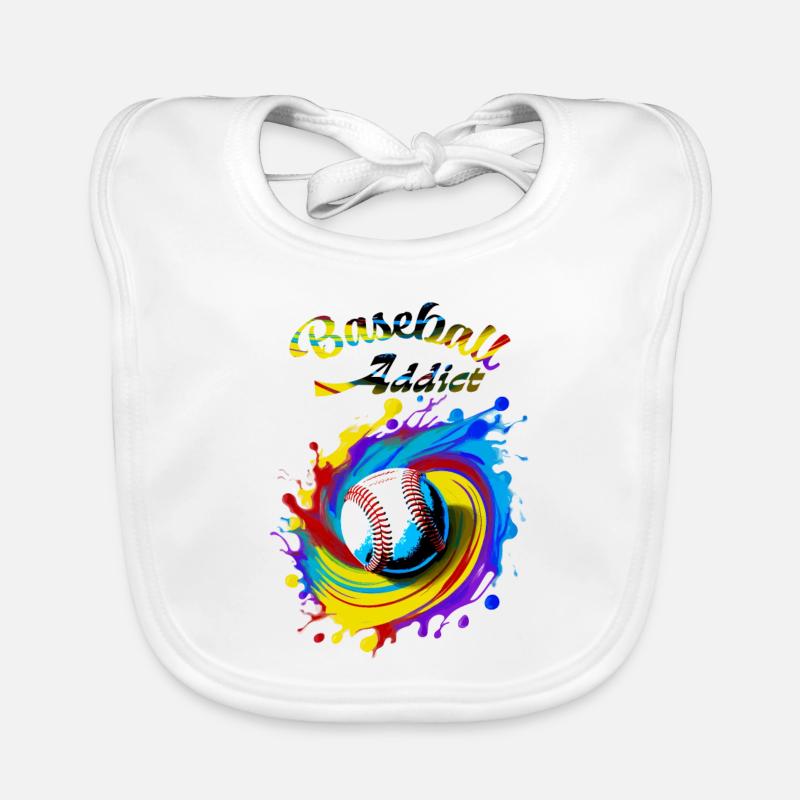 Baseball addict Organic Baby Bibs