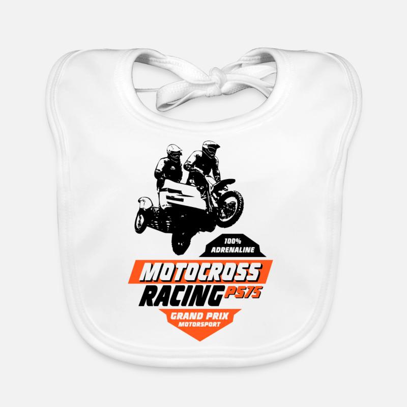 Sidecarcross - Sidecar Moto Cross Organic Baby Bibs