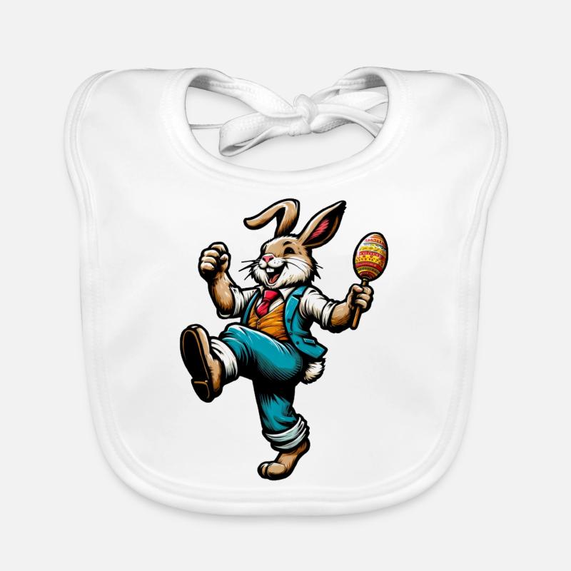 Easter Bunny Singing Organic Baby Bibs