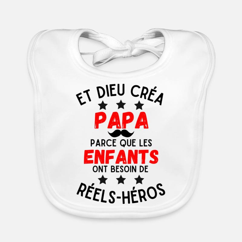 GOD CREATED PAPA Organic Baby Bibs