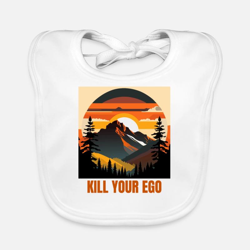 Kill Your Ego Mountain Design Organic Baby Bibs