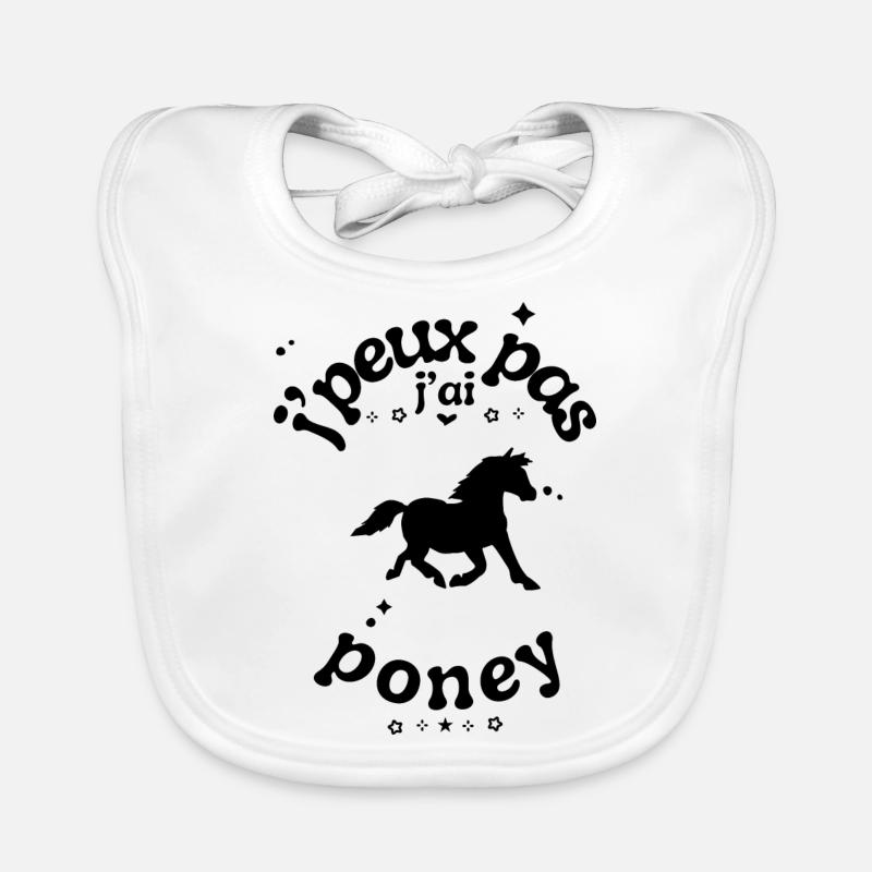 Ich kann nicht, ich habe ein Pony Baby Bio-Lätzchen