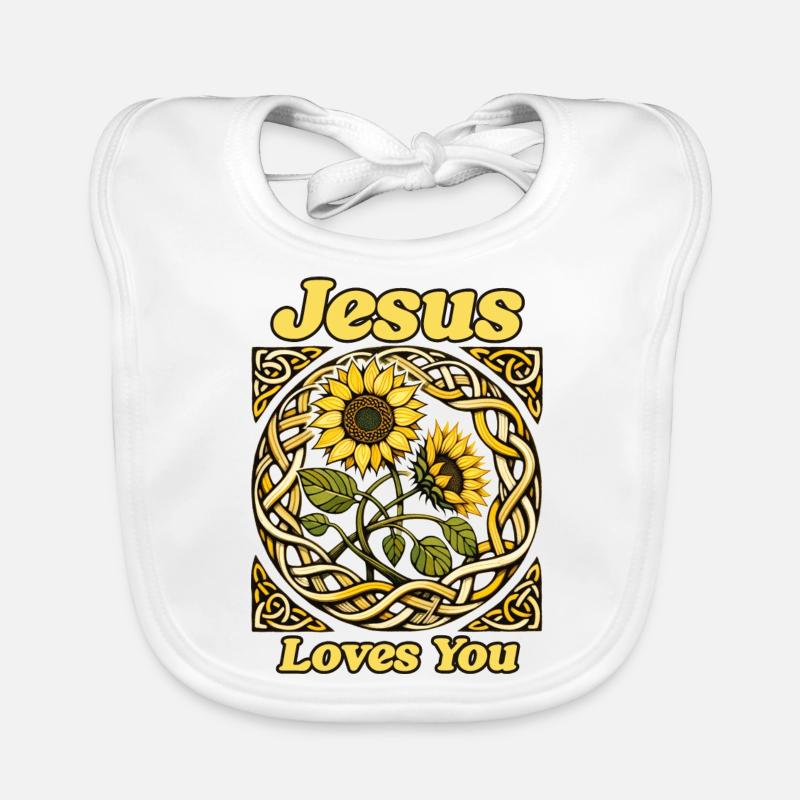 Jésus t’aime Bavoir bio Bébé