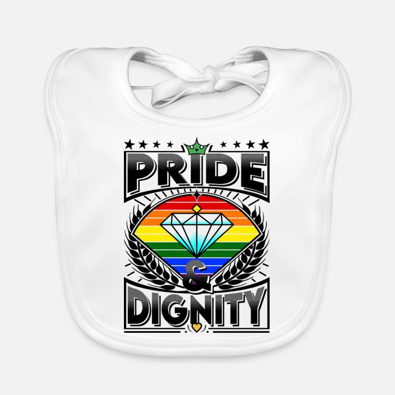 Fierté et dignité LGBT Diamond & Laurel Doodle Bavoir bio Bébé