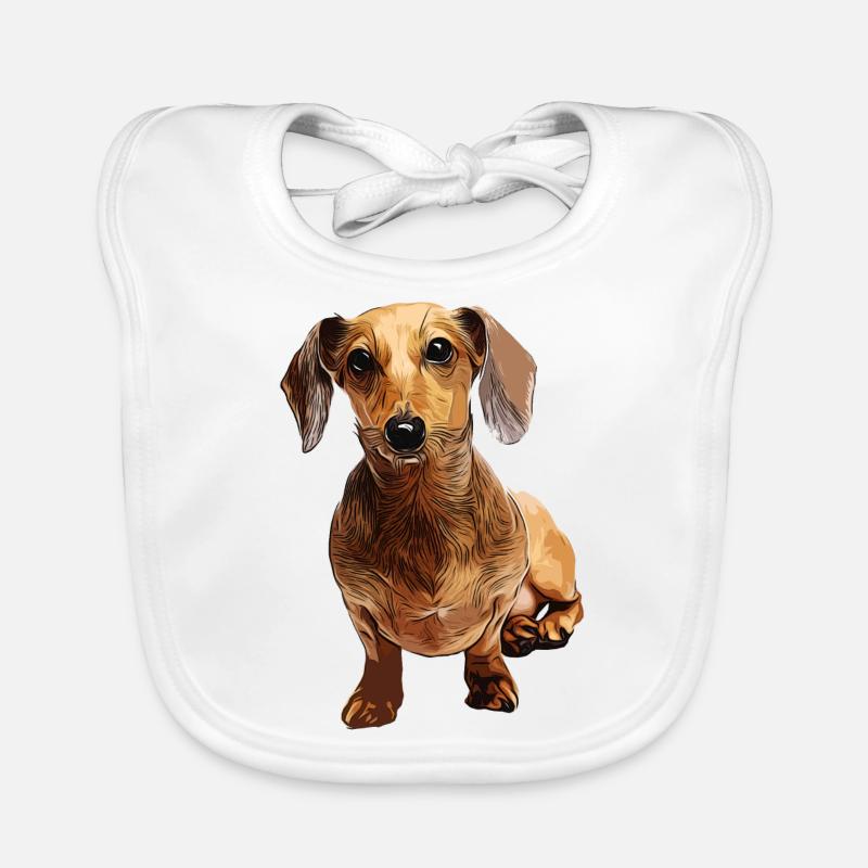 Dackel Teckel Dachshund Bavoir bio Bébé