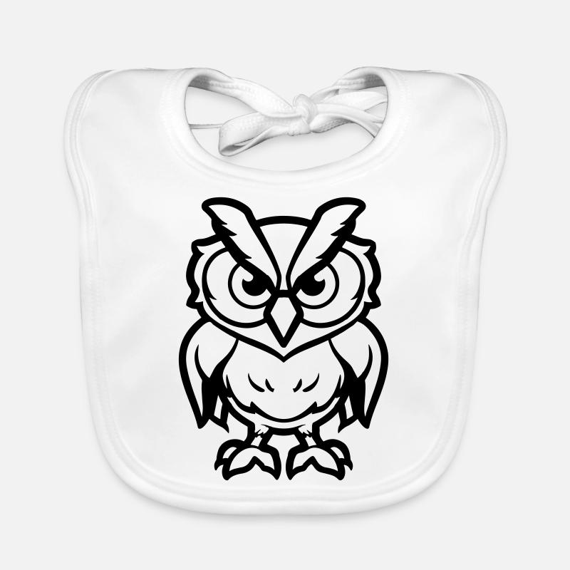 eule comic Baby Bio-Lätzchen