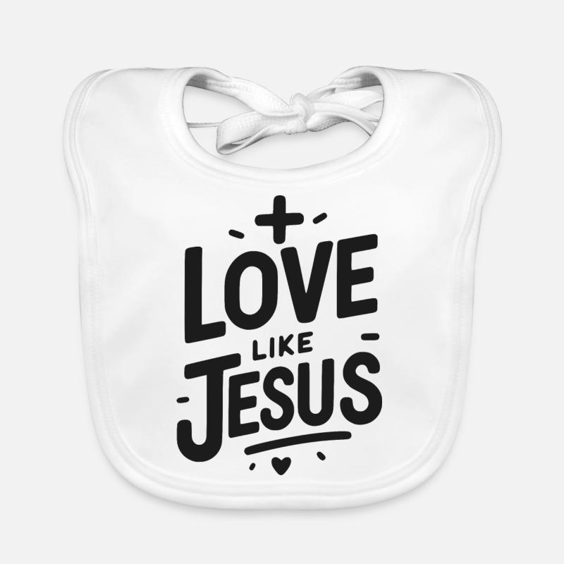 L’amour, c’est Jésus Bavoir bio Bébé
