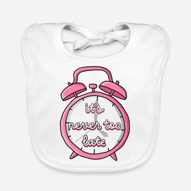 Jamais trop tard - Bavoir bio Bébé - blanc