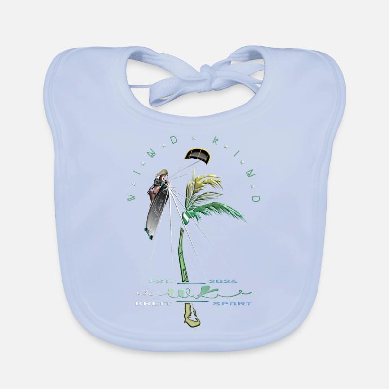 Kitesurfer Palme Organic Baby Bibs