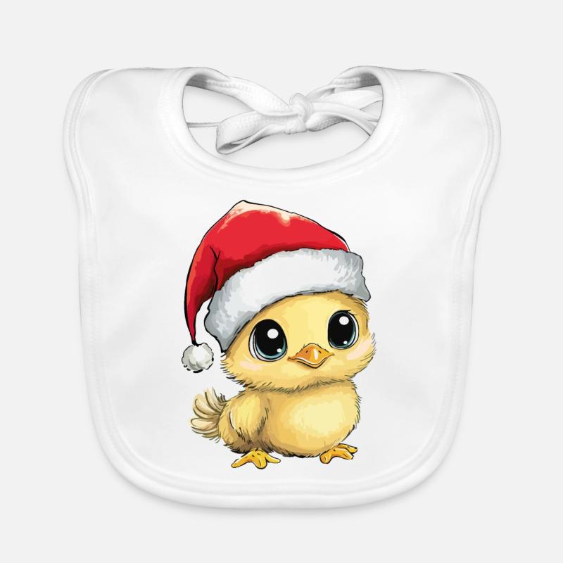 Poulet Noël mignon Noël mignon Noël Bavoir bio Bébé