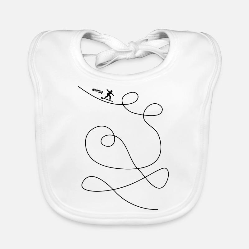 Surfer makes loops Organic Baby Bibs
