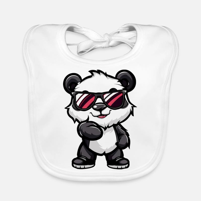 Panda Bande Dessinée Cool Bavoir bio Bébé