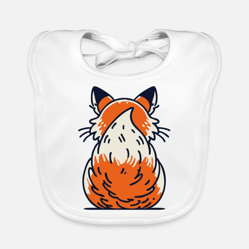 Bushy tail fox tail Organic Baby Bibs