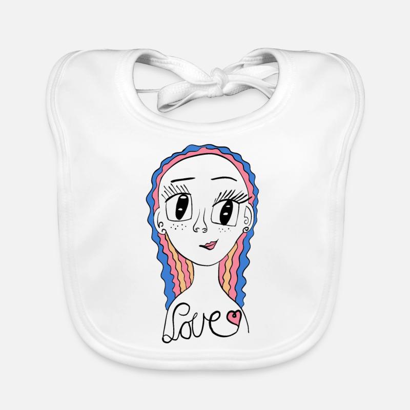 Mädchen Love Baby Bio-Lätzchen