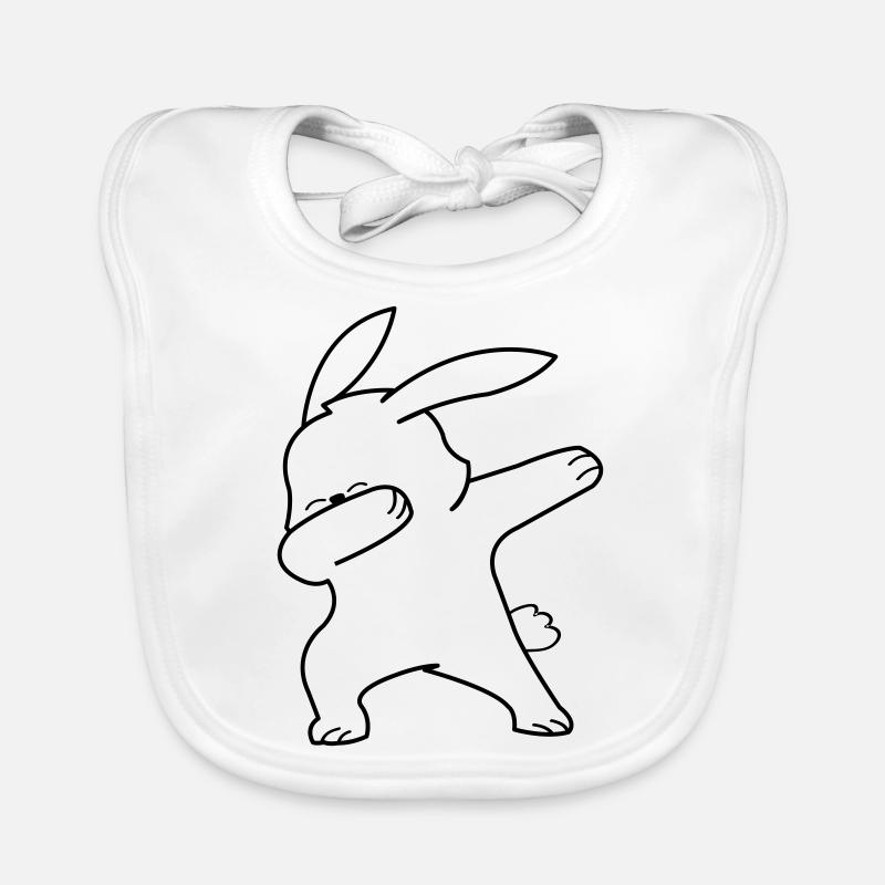 Lapin Dabbing Bavoir bio Bébé