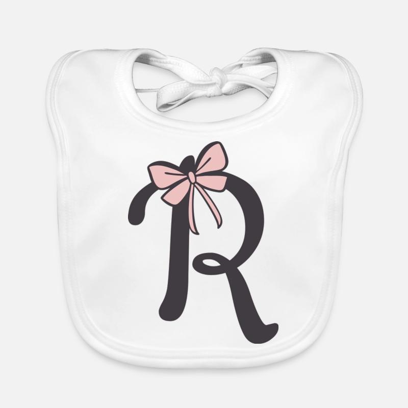 Ruban de la première lettre R Bavoir bio Bébé