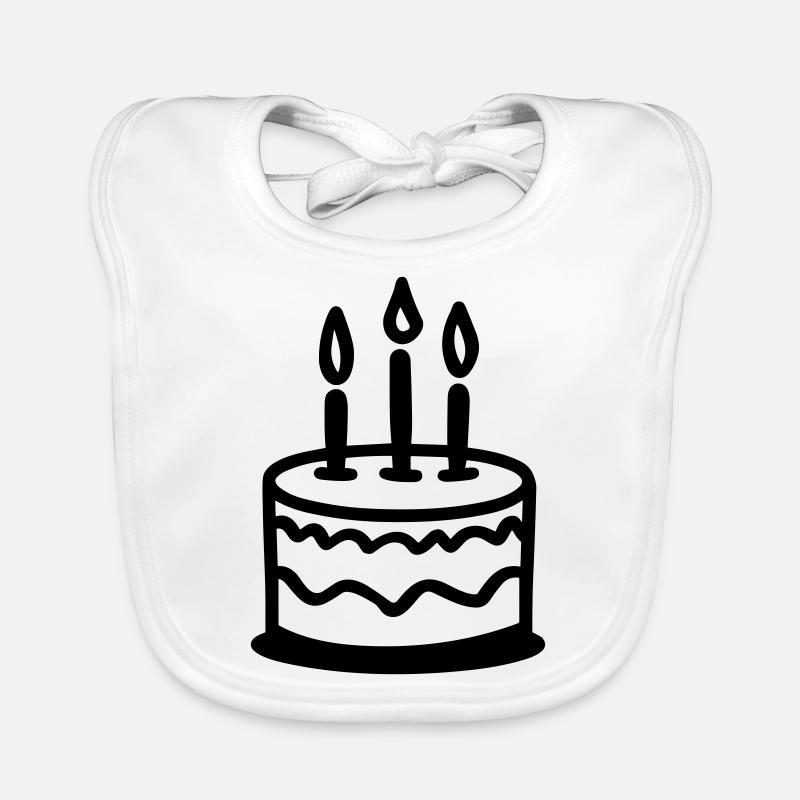 Birthday cake Organic Baby Bibs