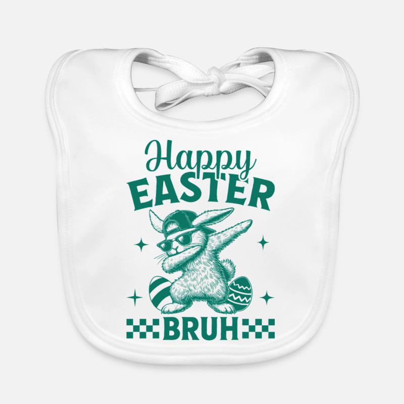 Happy Easter Bruh Organic Baby Bibs