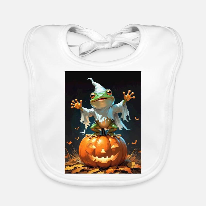 Halloween Frosch Geist Geschenkidee Baby Bio-Lätzchen