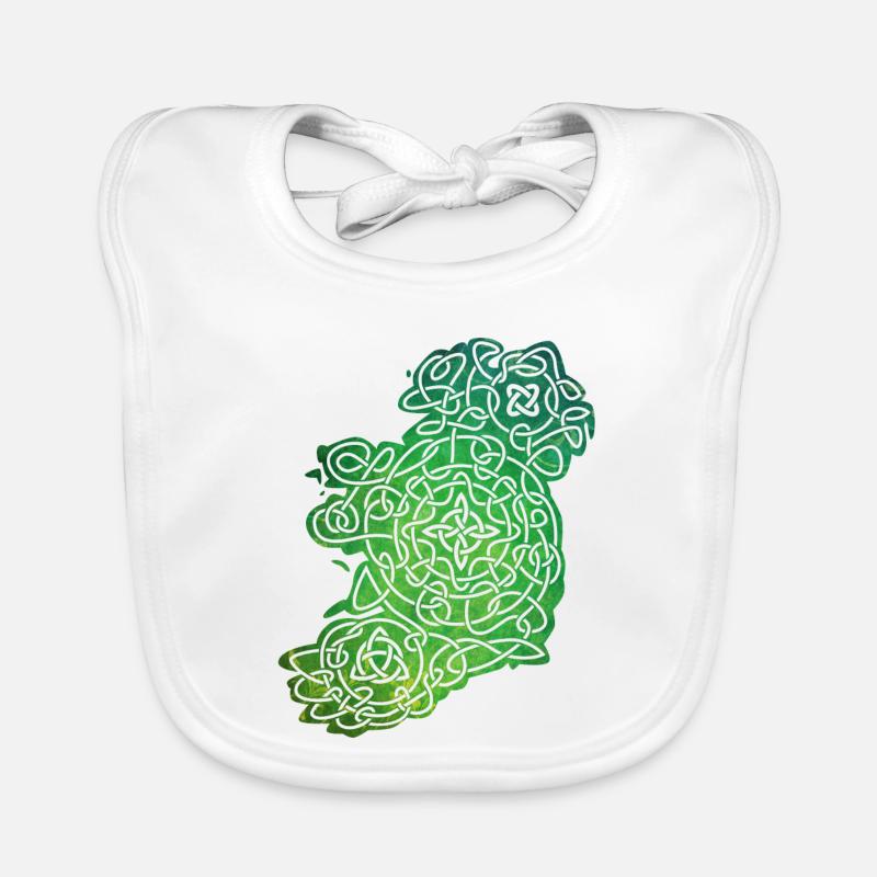 Celtic Map of Ireland Bavoir bio Bébé