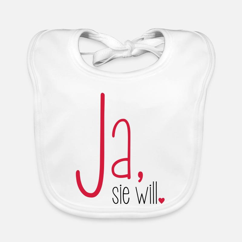 Ja sie will Junggesellin Junggesellenabschied Baby Bio-Lätzchen