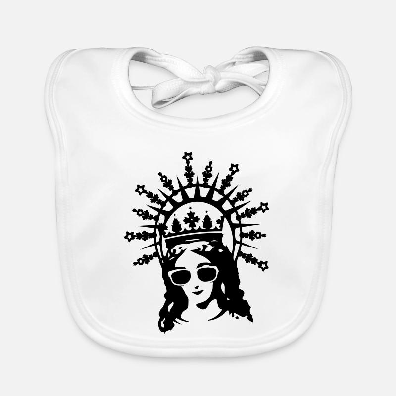 La Mère de Dieu avec des lunettes de soleil Bavoir bio Bébé