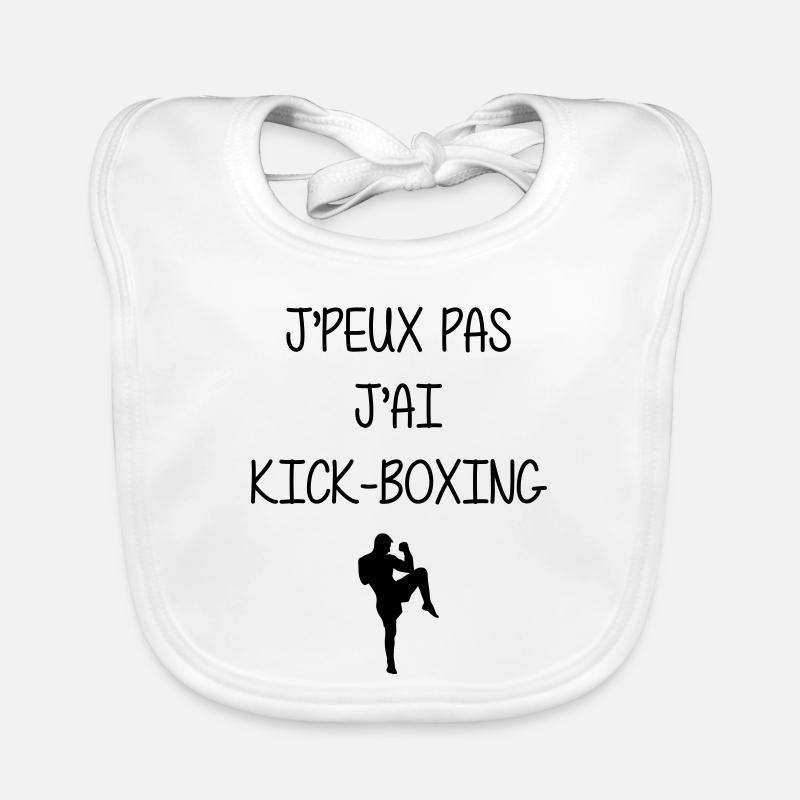 Kickboxen / Kickboxing / Kickboxer / Kick Boxing Baby Bio-Lätzchen