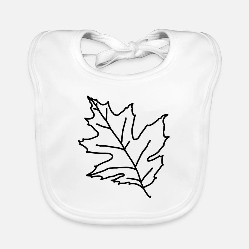 Maple Maple Leaf Maple Leaf Tree Forest Forest - Organic Baby Bibs - white