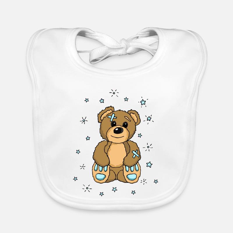 Teddy Pflaster Bär Junge Boy bester Freund Baby Bio-Lätzchen