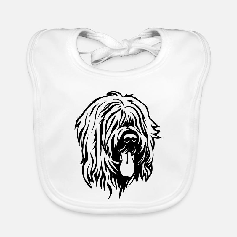 Briard Kopf Baby Bio-Lätzchen