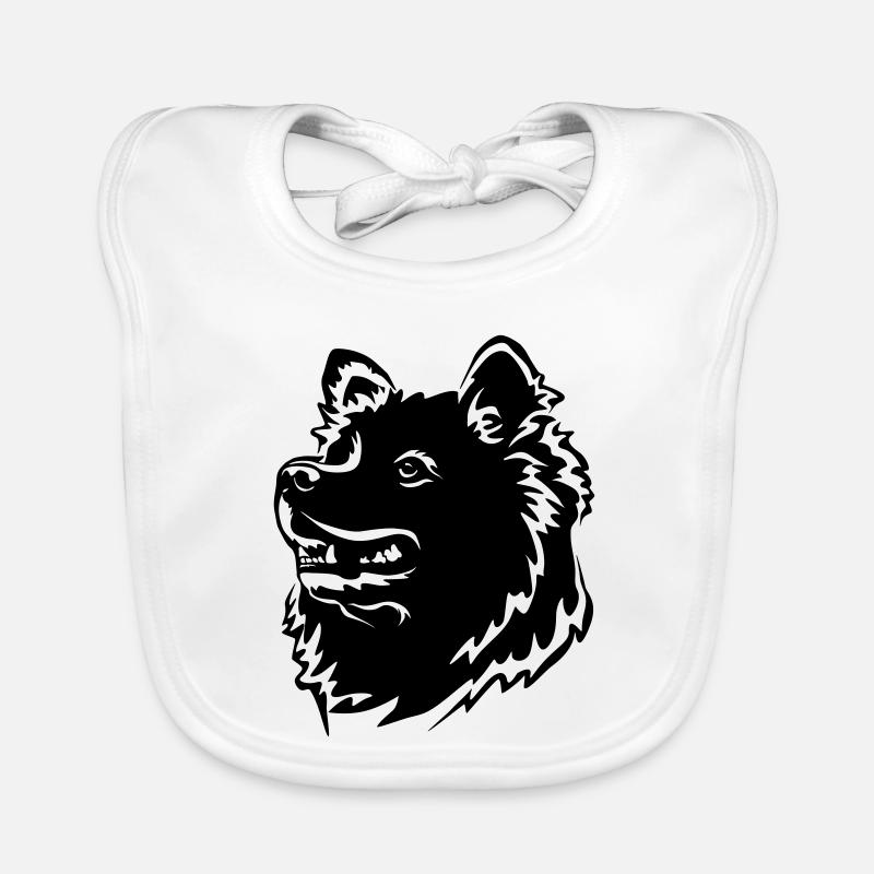 Samoyed Head Organic Baby Bibs