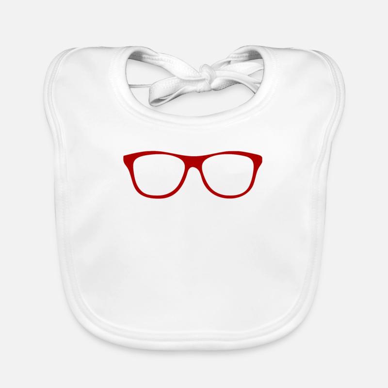 Abstract glasses / line / pattern / trend / red Organic Baby Bibs