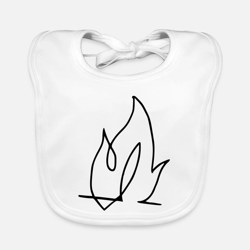 Flamme, !!! incendie Bavoir bio Bébé