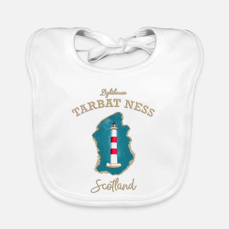 Phare d’Écosse Tarbat Ness, côte de la mer du Nord Bavoir bio Bébé