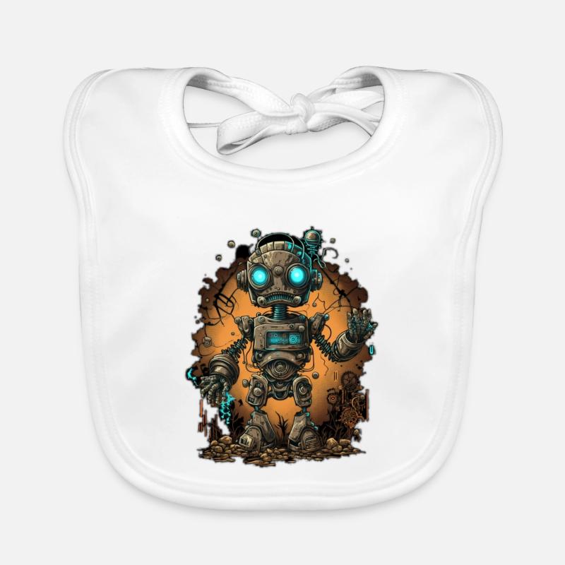 Netter kleiner Roboter Baby Bio-Lätzchen