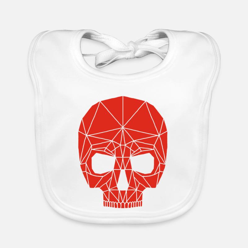 Red robotic skull Organic Baby Bibs