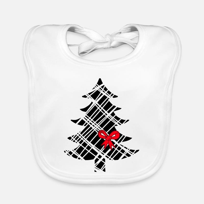 Weihnachtsbaum - Baby Bio-Lätzchen - Weiß