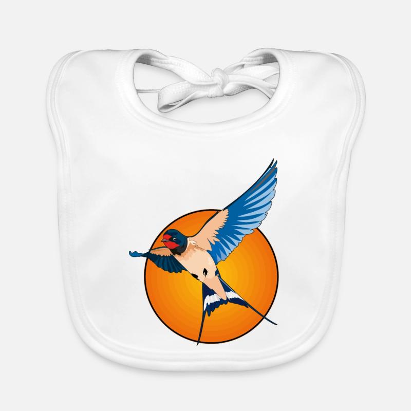 Swallows 2 Organic Baby Bibs