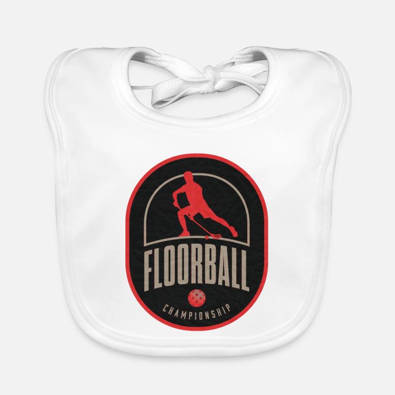 Floorball Championship Patch Organic Baby Bibs