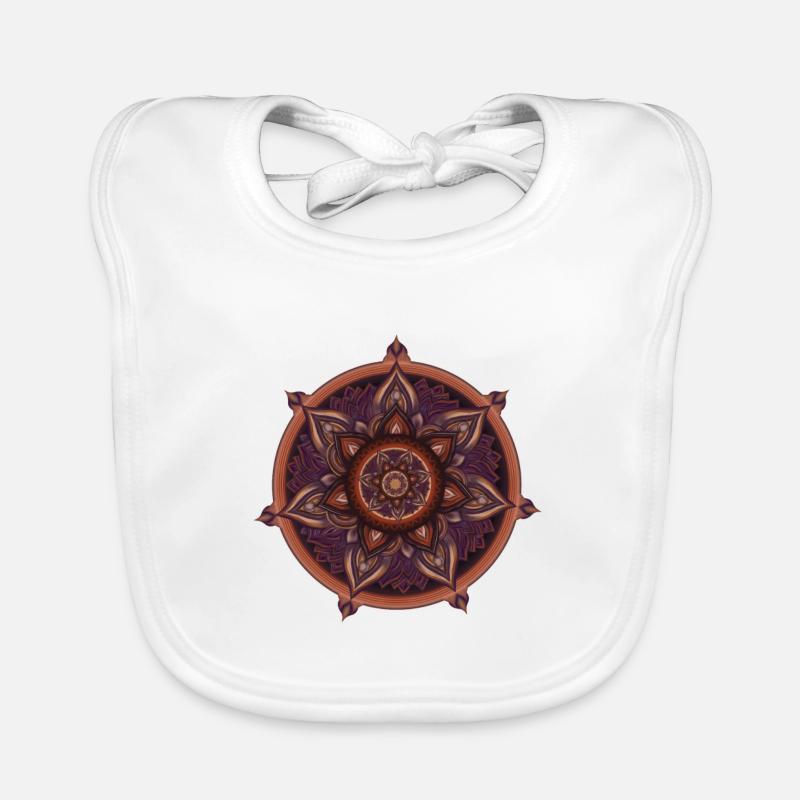 Symbolic Compass – Ornament Illustration Organic Baby Bibs
