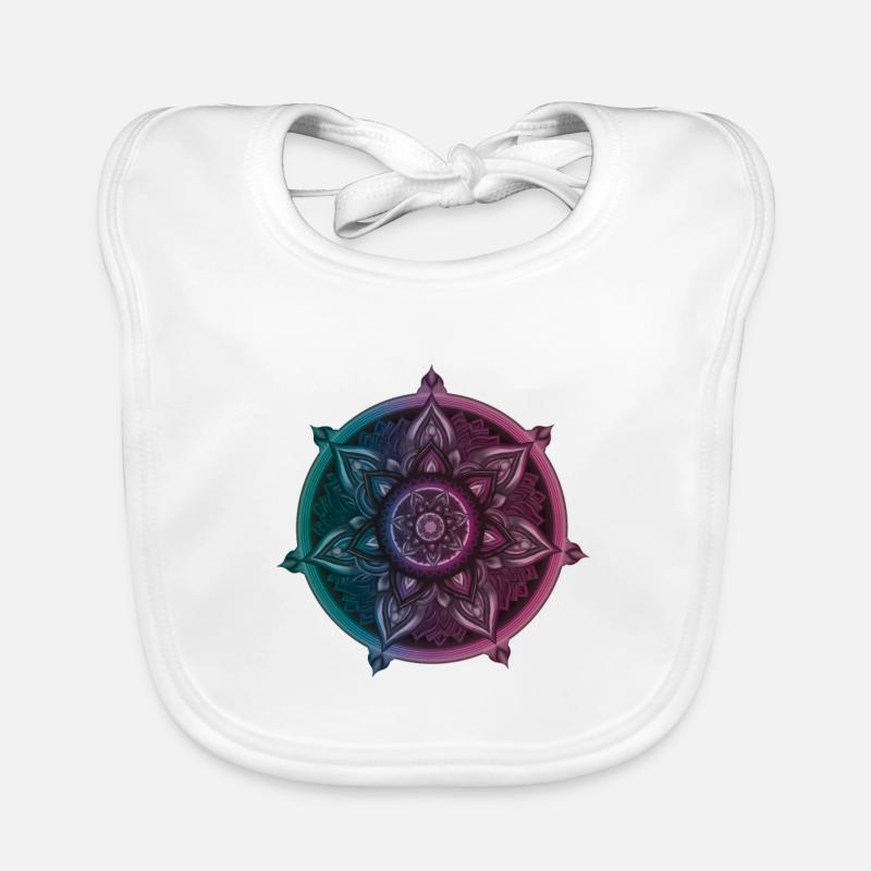 Mandala Symbolic Compass – Ornament Illustrati Organic Baby Bibs