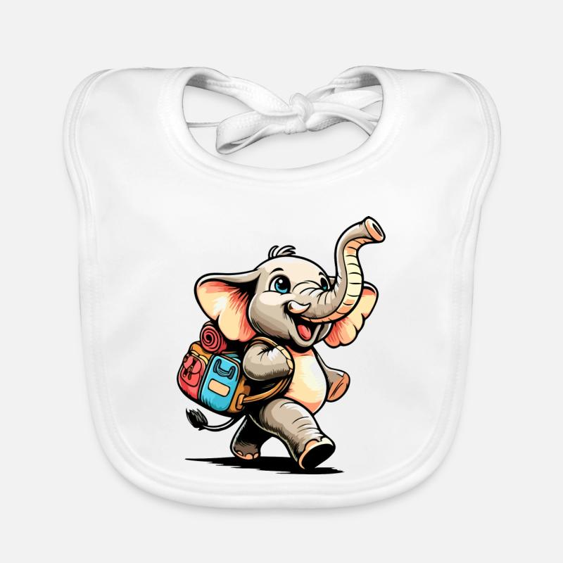 Tiny Trekker: Der lustige Elefant Baby Bio-Lätzchen