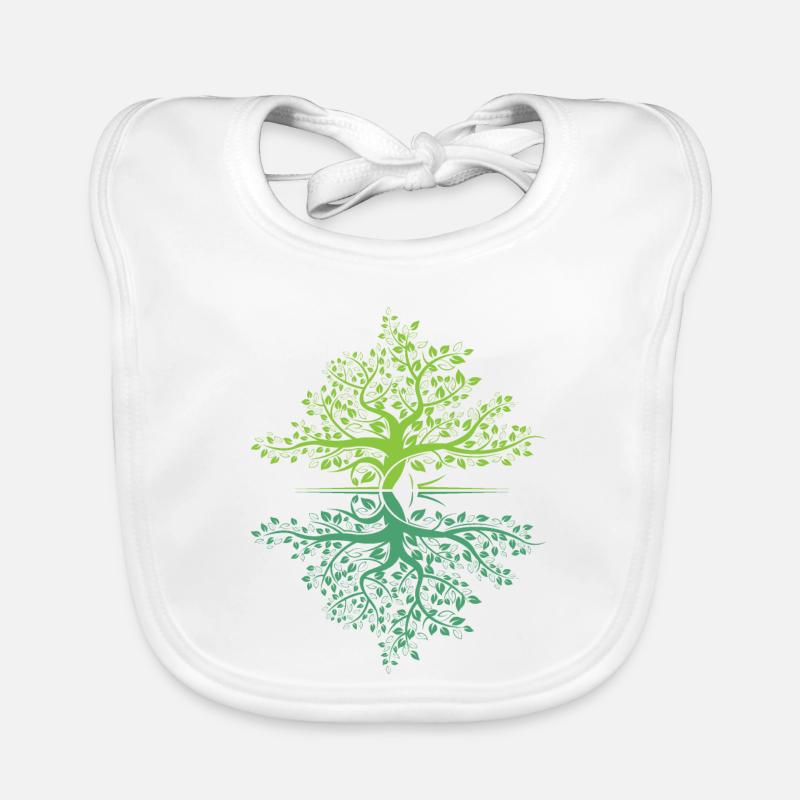 Arbre Réflexion Forêt Protection de la nature Logo extérieur Bavoir bio Bébé