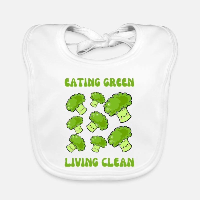 Végétarien, manger vert, vivre propre Bavoir bio Bébé
