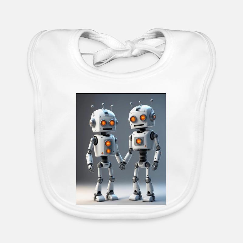 Couple de robots Bavoir bio Bébé